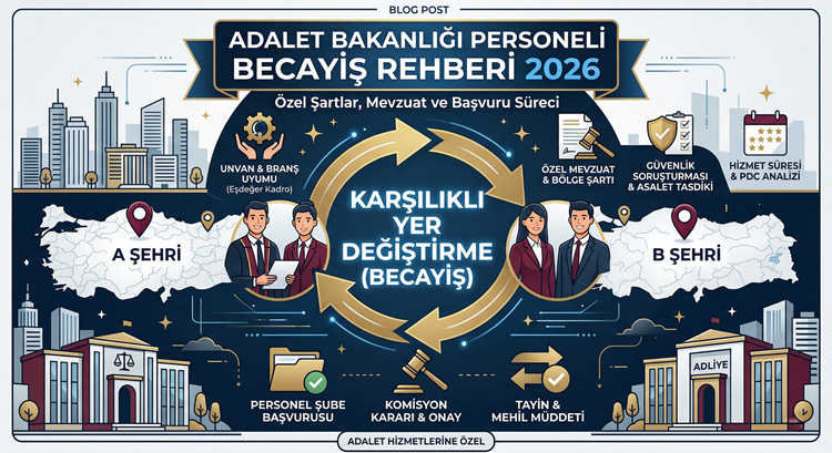 Adli ve idari yargı personeli için becayiş uyarıları
