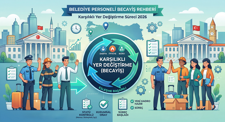 Belediye personeli için becayiş ve yer değiştirme bilgilendirmesi